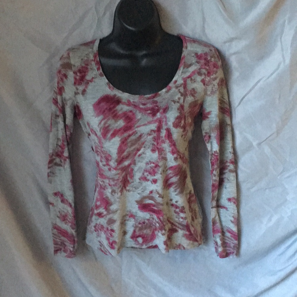 Paint brush effect grey and purple lounge shirt